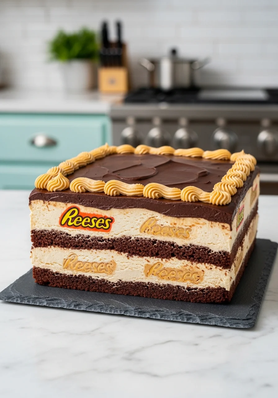 Reese's Peanut Butter Chocolate Icebox Cake