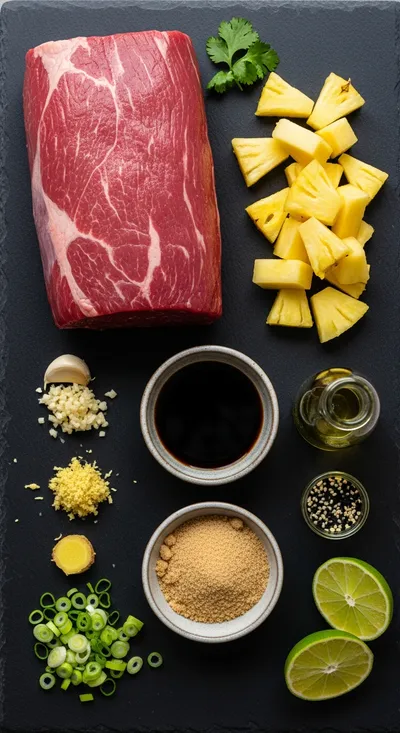 Slow Cooker Hawaiian Beef Loin Recipe - ingredients preparation